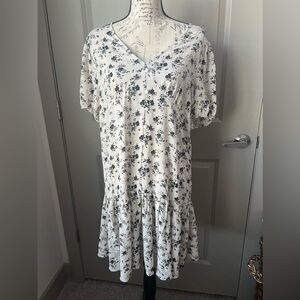 NWT Topshop Maternity Floral Gathered Tea Dress Floral